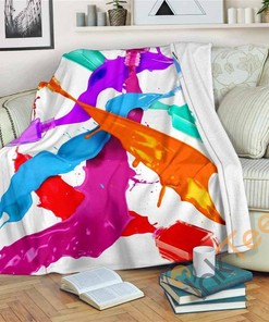 Nail Polish Spill Sherpa Fleece Blanket Gifts for Family, for Couple