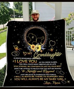 Nana To Granddaughter Fleece Blanket Quilt Blanket Bedding Set I Love You For Granddaughter Family Blanket