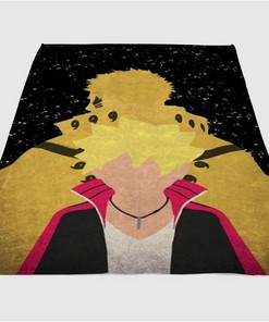 Naruto And Boruto Sherpa Fleece Blanket Gifts for Family, for Couple