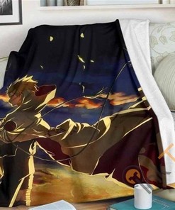 Naruto Anime Sherpa Fleece Blanket Gifts for Family, for Couple