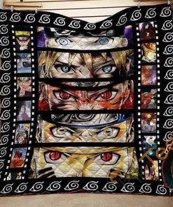 Naruto Eyes Evolution Quilt Blanket Bedding Set