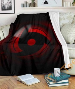 Naruto Mangekyo Sharingan Logo Sherpa Fleece Blanket Gifts for Family