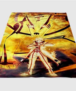 Naruto Nine Tails Sherpa Fleece Blanket Gifts for Family, for Couple