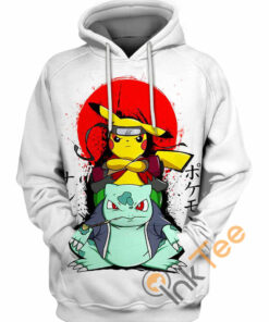Naruto Pikachu Sport All Over Print Hoodie 3D