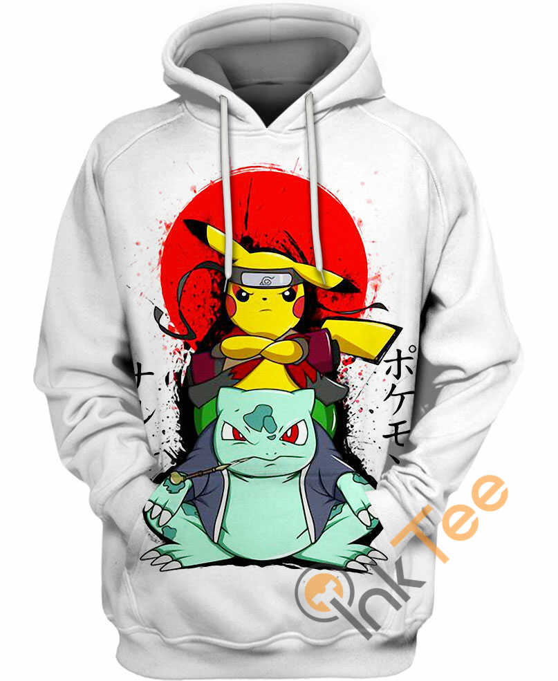 Naruto Pikachu Sport All Over Print Hoodie 3D