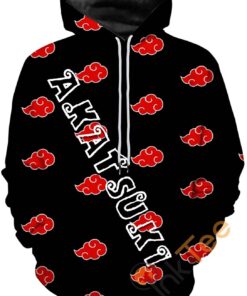 Naruto Print Pullover With Front Pocket All Over Print Hoodie 3D