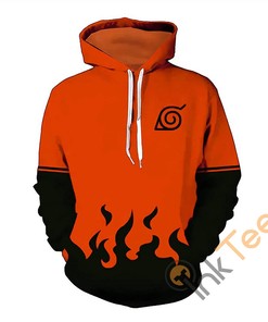 Naruto Print Pullover With Front Pocket Sport All Over Print Hoodie 3D 4
