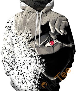 Naruto Print Pullover With Front Pocket Sport All Over Print Hoodie 3D 5