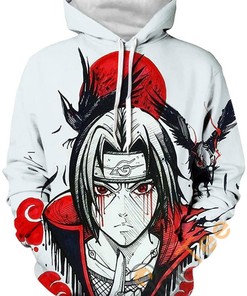 Naruto Print Pullover With Front Pocket Sport All Over Print Hoodie 3D 9
