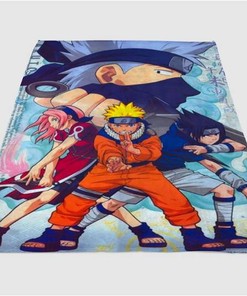 Naruto Sasuke Sakura Sherpa Fleece Blanket Gifts for Family, for Couple