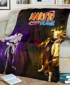 Naruto Super Power Sherpa Fleece Blanket Gifts for Family, for Couple