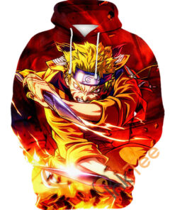 Naruto Uzumaki Angry Hoodie 3D