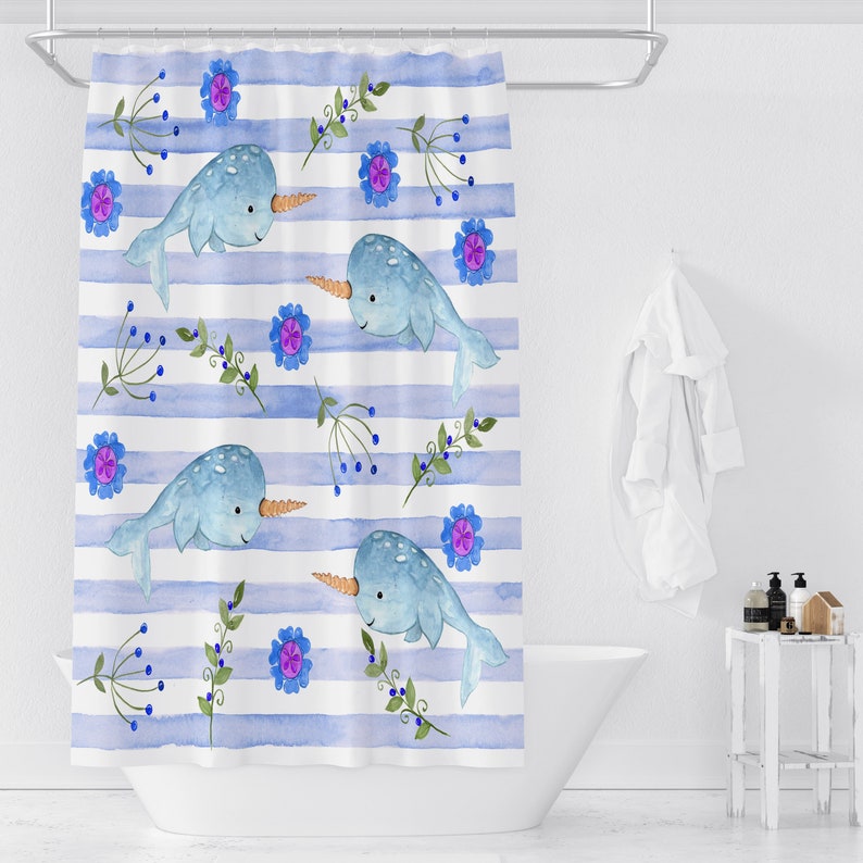 Narwhal Shower Curtain - Image 3