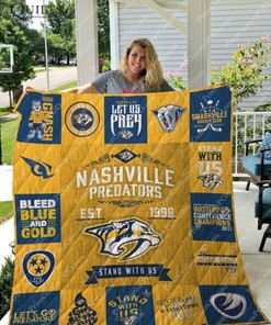 Nashville Predators Collection Quilt Blanket Bedding Set