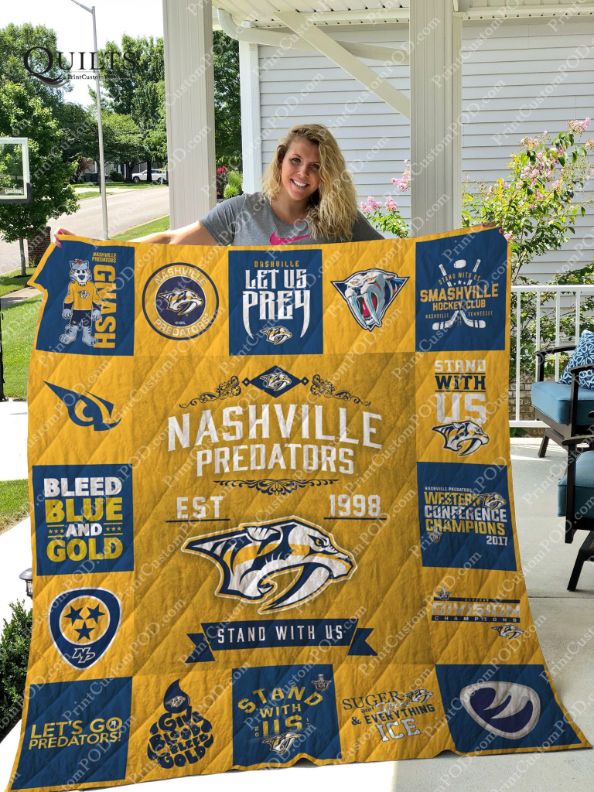 Nashville Predators Collection Quilt Blanket Bedding Set