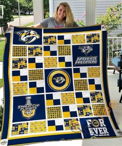 Nashville Predators Quilt Blanket Bedding Set