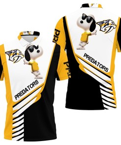 Nashville Predators Snoopy For Fans 3d Polo Shirt All Over Print Shirt 3d T-shirt