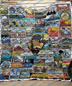 National Park Collage Quilt Blanket Bedding Set