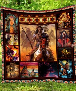 Native America Tribes Quilt Blanket Bedding Set