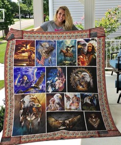 Native American Eagles Great Quilt Blanket Bedding Set