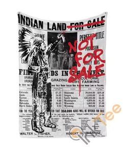 Native American Indian Land Not For Sale Sherpa Fleece Blanket Gifts for Family, for Couple