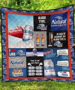 Natural Light Funny Gift For Beer Lover Quilt