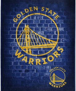 Nba Throw Golden State Warriors Team Sherpa Fleece Blanket Gifts for Family, for Couple