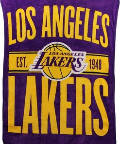 Nba Throw Los Angeles Lakers Sherpa Fleece Blanket Gifts for Family, for Couple