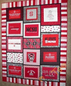 Nc State Wolfpack Quilt Blanket Bedding Set With Pilliwcases Option For Picnic Or Home Decor