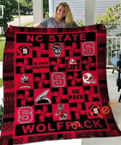 Nc State Wolfpack Quilt Blanket Bedding Set With Pilliwcases Option Ver3