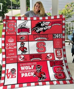 Nc State Wolfpack Quilt Blanket Bedding Set for Home Décor