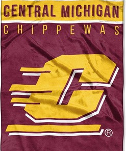 Ncaa Central Michigan Chippewas Sherpa Blanket Fleece Blanket Gifts for Fans