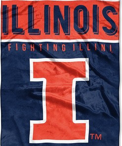 Ncaa Illinois Illini Sherpa Blanket Fleece Blanket Gifts for Fans