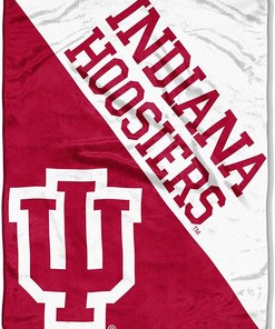 Ncaa Indiana Hoosiers Unisex Sherpa Blanket Fleece Blanket Gifts for Fans