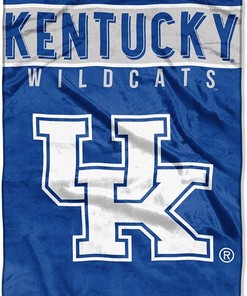 Ncaa Kentucky Wildcats Sherpa Blanket Fleece Blanket Gifts for Fans