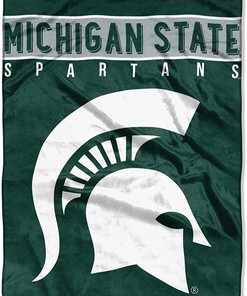 Ncaa Michigan State Spartans Sherpa Blanket Fleece Blanket Gifts for Fans