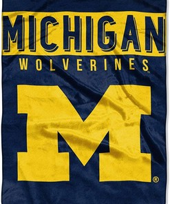 Ncaa Michigan Wolverines Sherpa Blanket Fleece Blanket Gifts for Fans