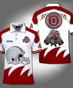 Ncaa Ohio State Buckeyes 3D All Over Print Polo Shirt