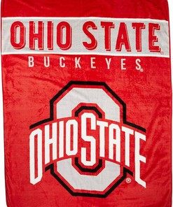 Ncaa Ohio State Buckeyes Unisex Sherpa Blanket Fleece Blanket Gifts for Fans
