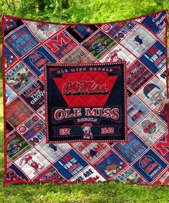 Ncaa Ole Miss Rebels Quilt Blanket Bedding Set