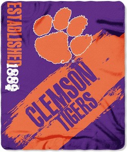 Ncaa Printed Clemson Tigers Sherpa Blanket Fleece Blanket Gifts for Fans