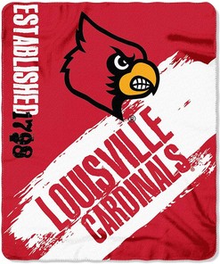 Ncaa Printed Louisville Cardinals Sherpa Blanket Fleece Blanket Gifts for Fans