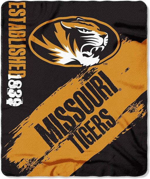 Ncaa Printed Missouri Tigers Sherpa Blanket Fleece Blanket Gifts for Fans