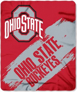 Ncaa Printed Ohio State Buckeyes Sherpa Blanket Fleece Blanket Gifts for Fans