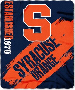 Ncaa Printed Syracuse Orange Sherpa Blanket Fleece Blanket Gifts for Fans