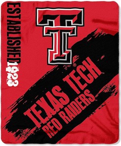 Ncaa Printed Texas Tech Red Raiders Sherpa Blanket Fleece Blanket Gifts for Fans