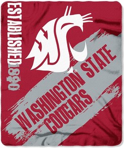 Ncaa Printed Washington State Cougars Sherpa Blanket Fleece Blanket Gifts for Fans