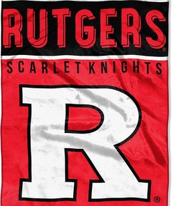 Ncaa Rutgers Scarlet Knights Sherpa Blanket Fleece Blanket Gifts for Fans