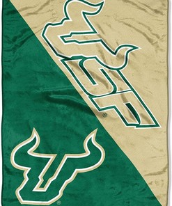 Ncaa South Florida Bulls Sherpa Blanket Fleece Blanket Gifts for Fans
