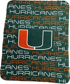 Ncaa Team Miami Hurricanes Sherpa Blanket Fleece Blanket Gifts for Fans
